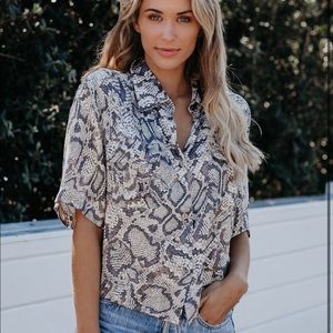 NWT Vici Collection Snake Print Blouse
